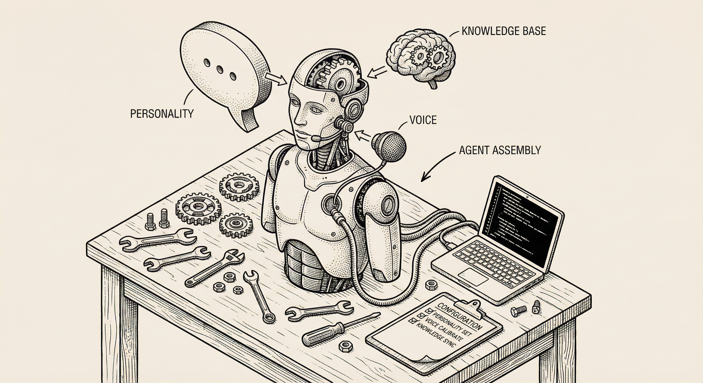 Assembling an AI agent — configuring personality, voice, and knowledge
